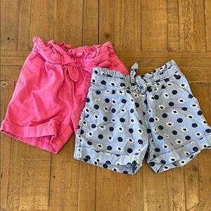 Hanna andersson cotton pull on tie cotton shorts bundle
